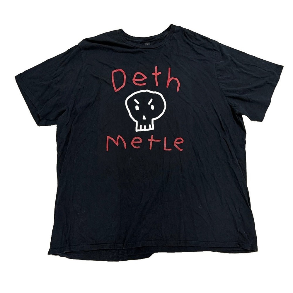 Gildan Death Metal Skull Graphic T Shirt Black Heavy Metal Goth Punk Tee